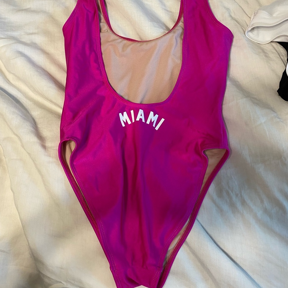 Private party hot pink one piece